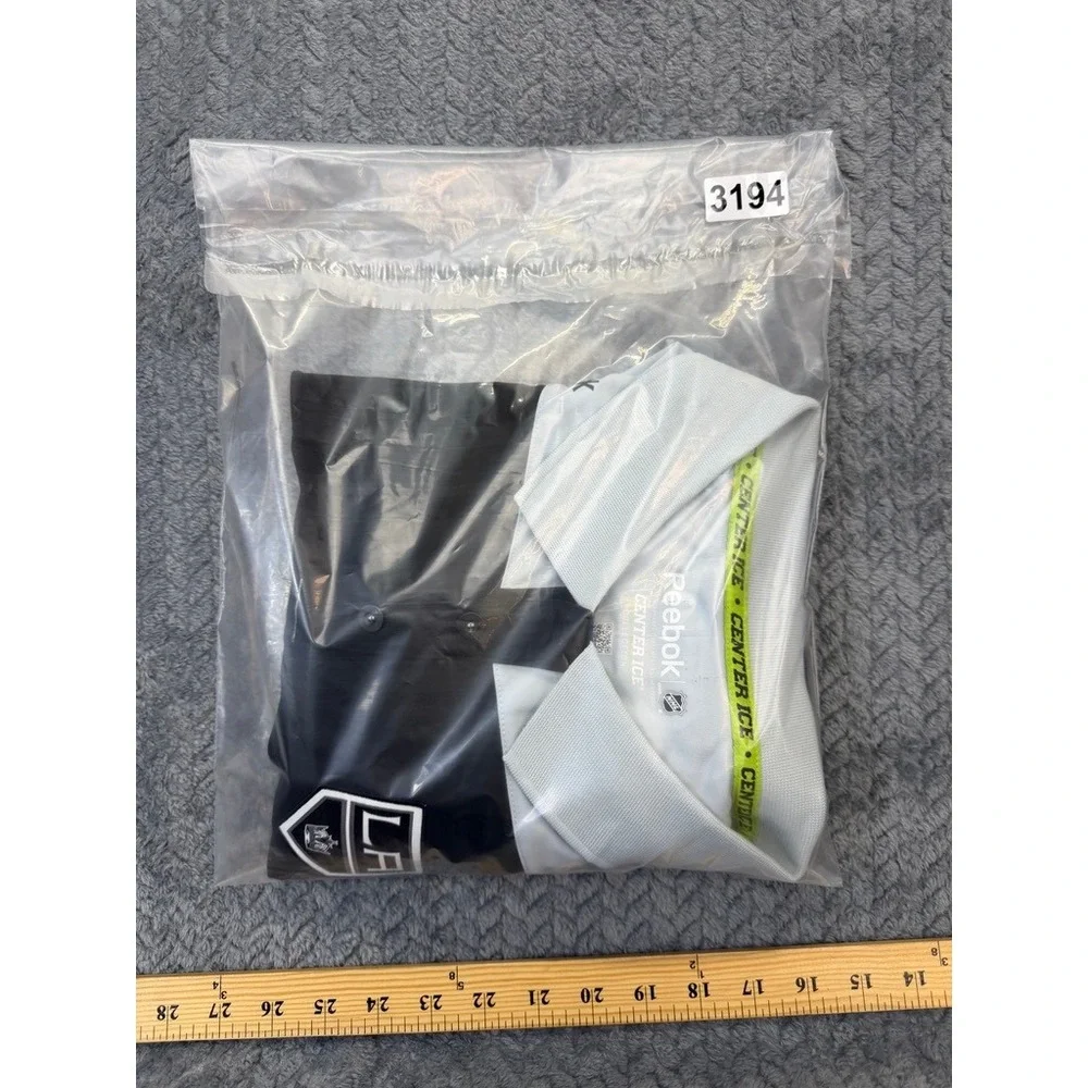 Reebok LA Kings Polo Shirt Mens XL Black Center Ice NHL Hockey 1242A Performance